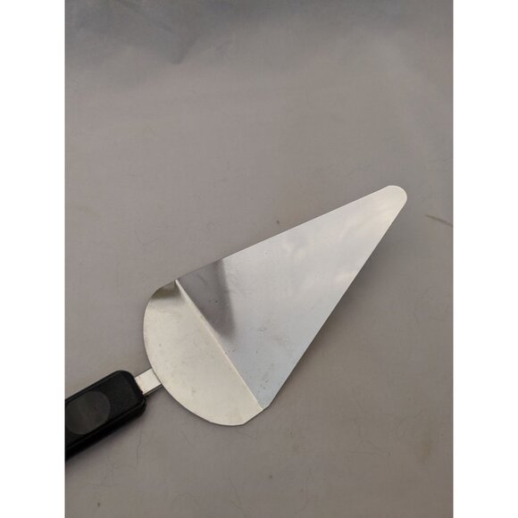 Vintage Chromium Cake Pie Spatula Server 10 1/2" Black Handle - Picture 2 of 7